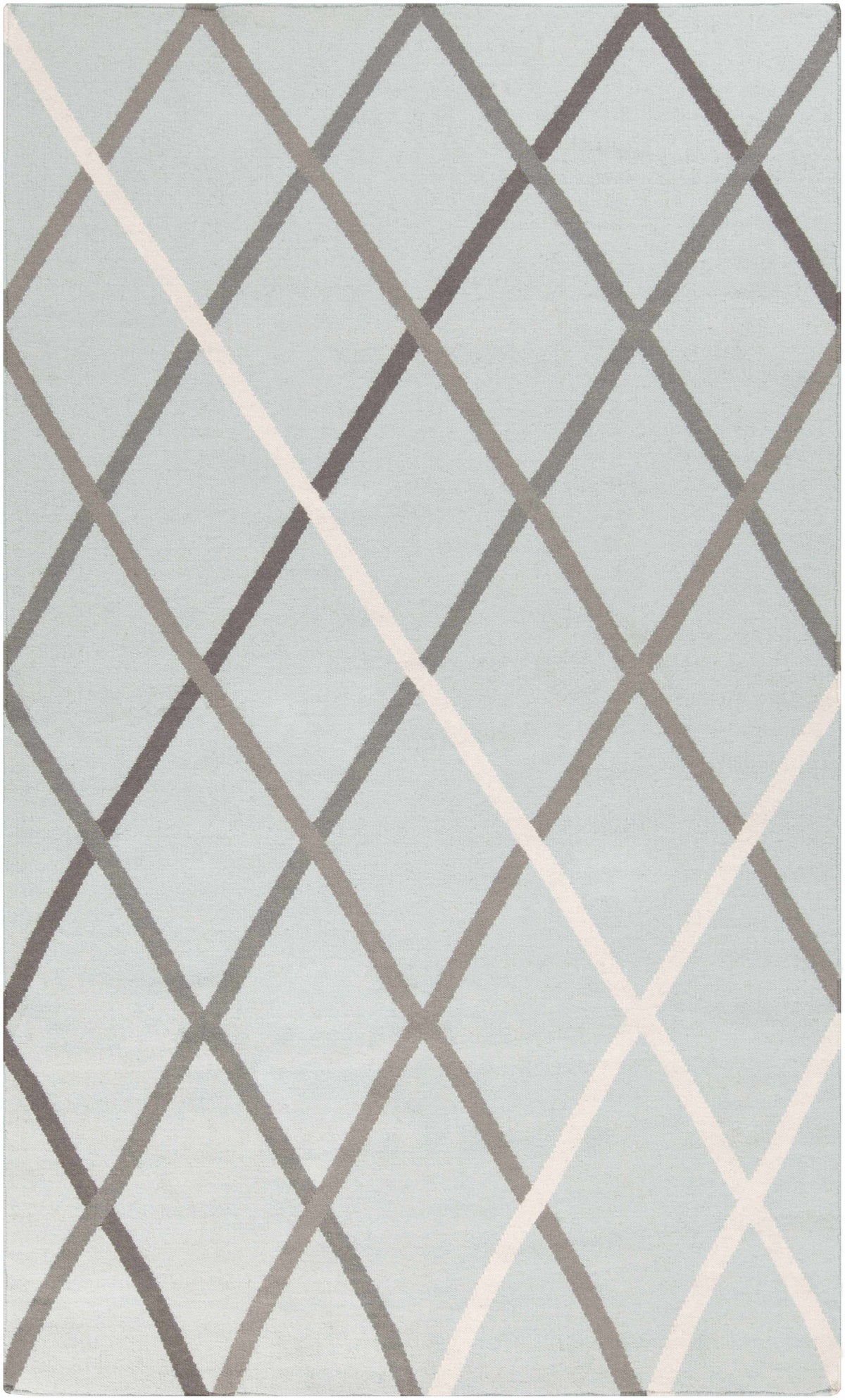 Darlaston Gray Trellis Wool Area Rug - Clearance