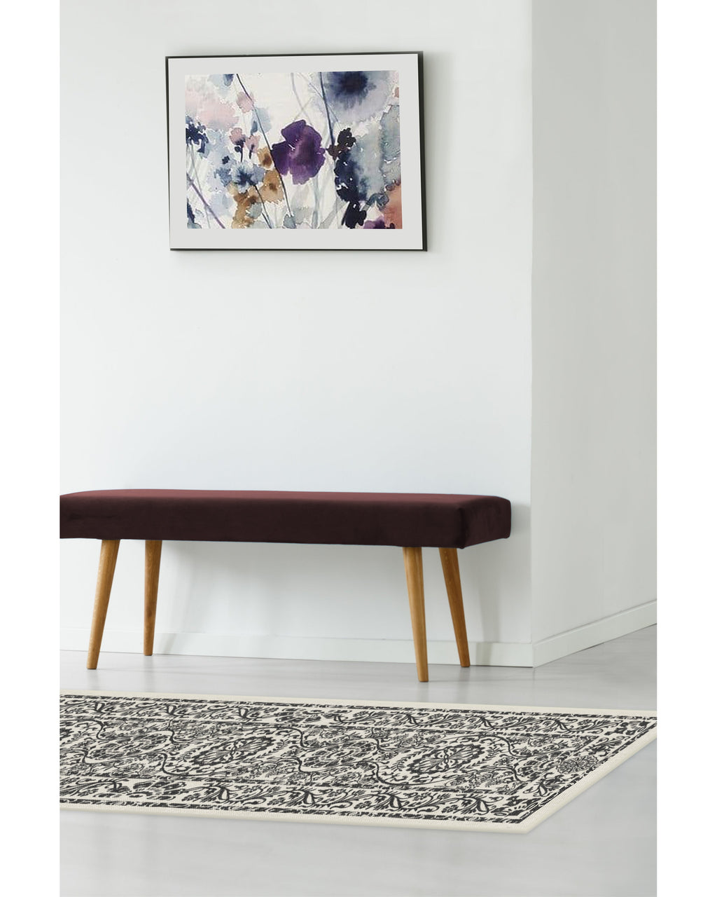 Delphina Black & White Flatwoven Rug