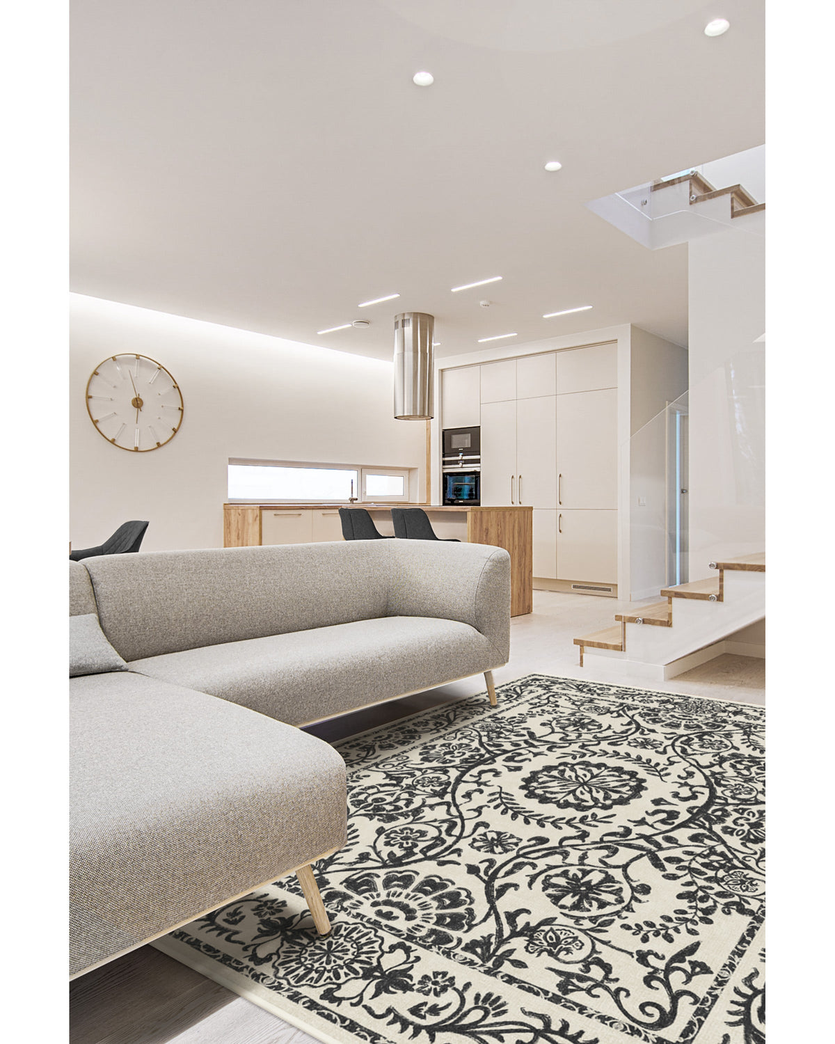 Delphina Black & White Flatwoven Rug