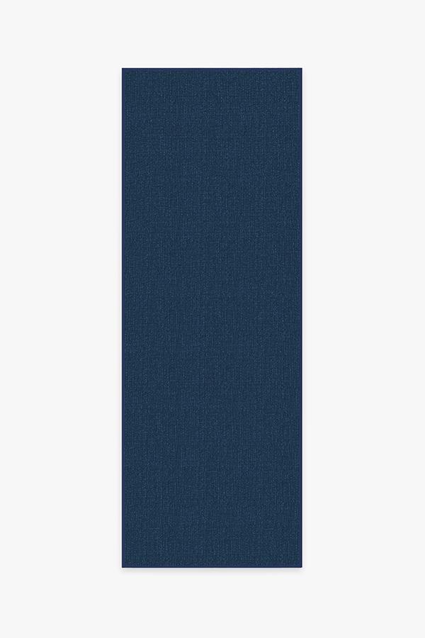 Denim Solid Indigo Blue Outdoor Rug