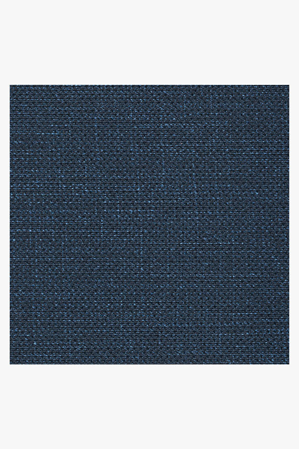 Denim Solid Indigo Blue Outdoor Rug