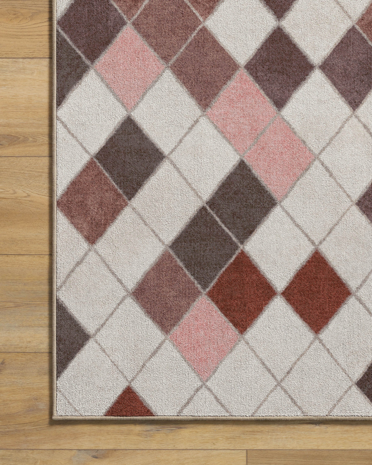 Diamond Mosaic Terracotta Rug