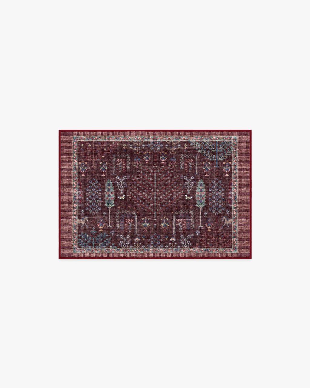 Dorian Burgundy Rug by Anthropologie