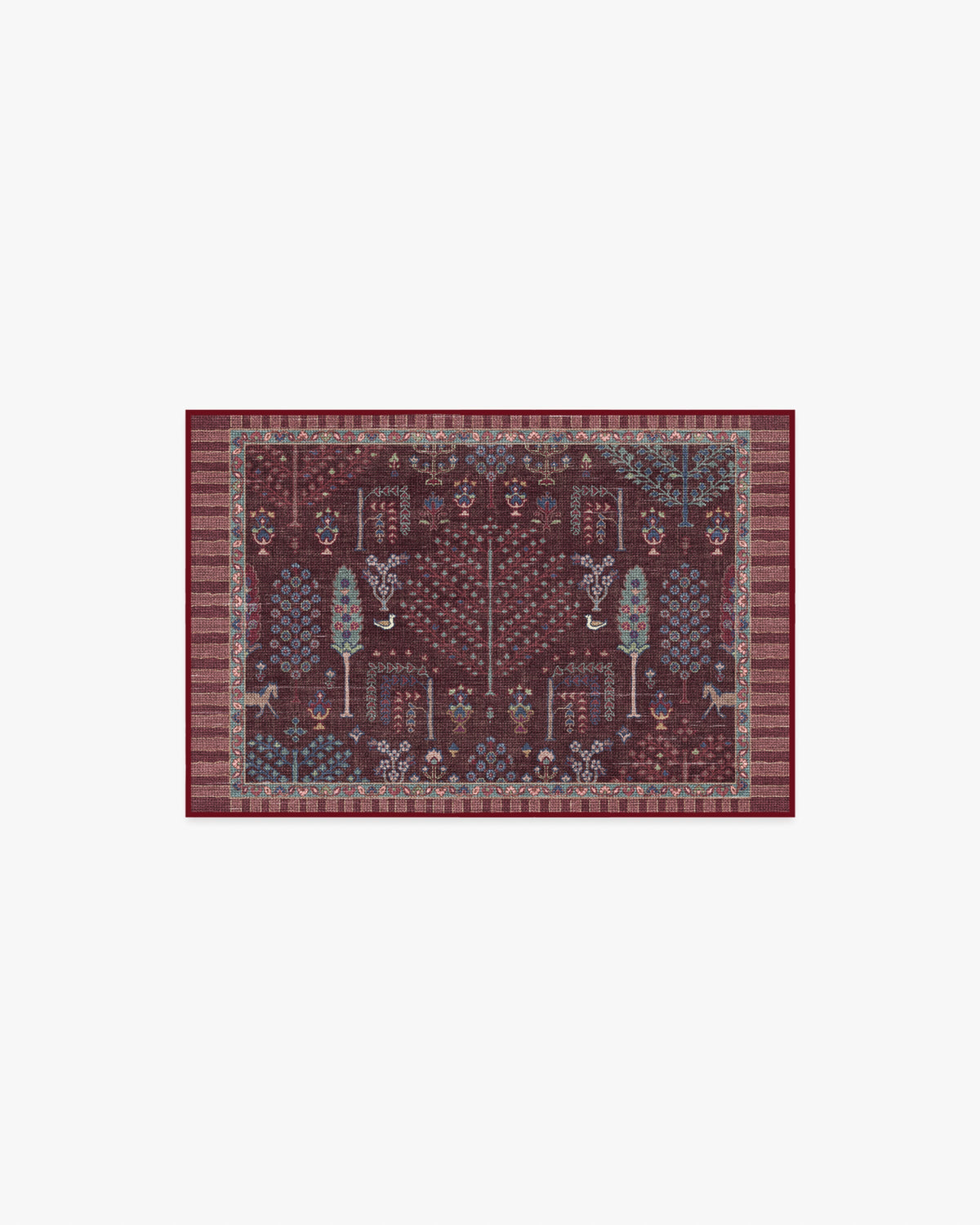 Dorian Burgundy Rug by Anthropologie