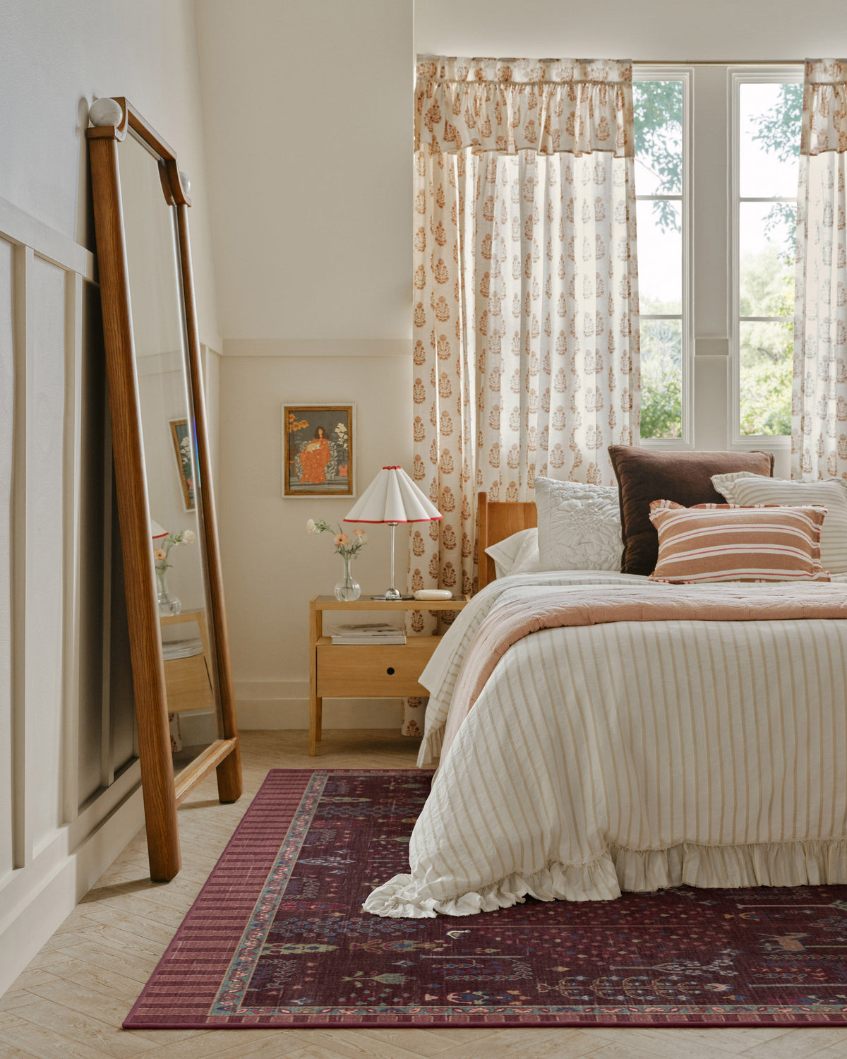 Dorian Burgundy Rug by Anthropologie