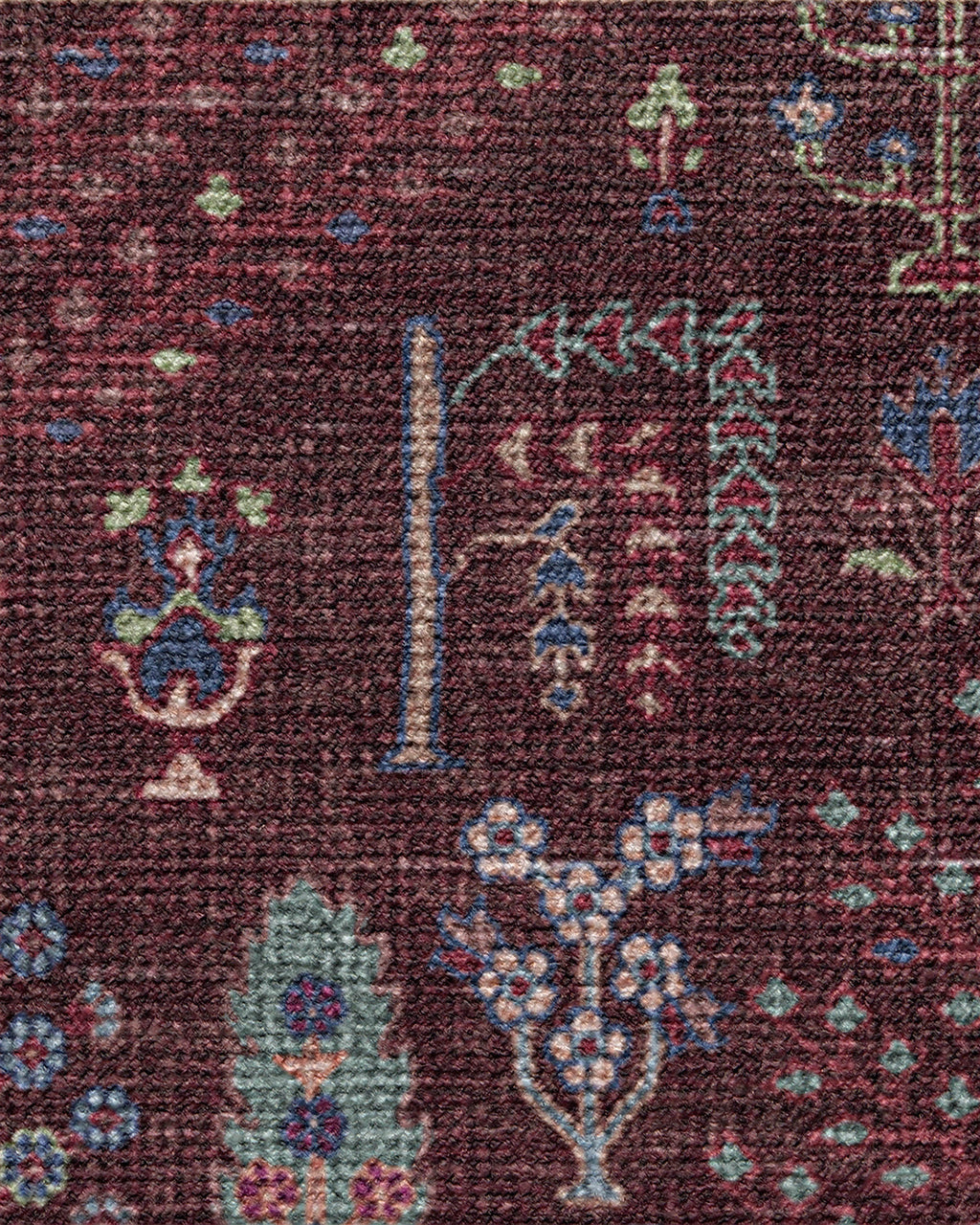 Dorian Burgundy Rug by Anthropologie