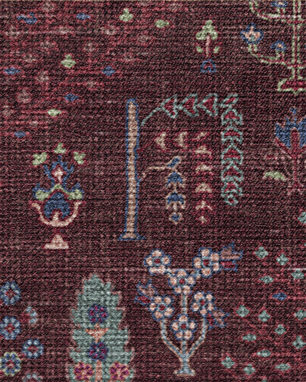 Dorian Burgundy Rug by Anthropologie