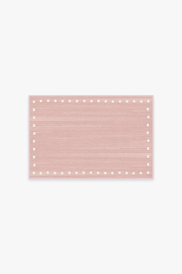 Dot Border Pink Rug