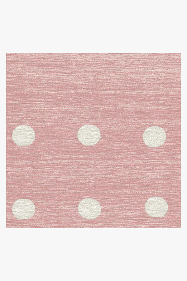 Dot Border Pink Rug