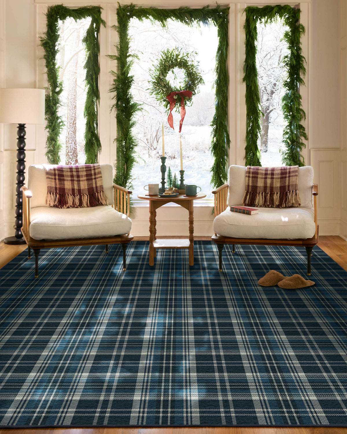 Dress Stewart Tartan Navy Rug