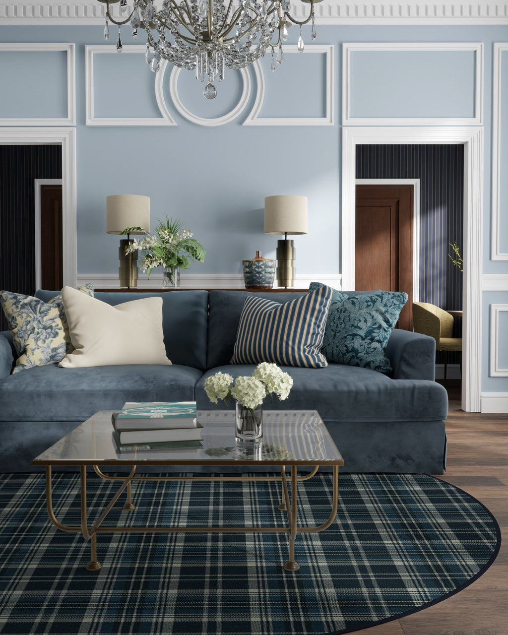 Dress Stewart Tartan Navy Rug