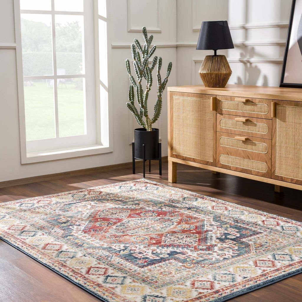 Brend Rust Medallion Area Rug - Clearance