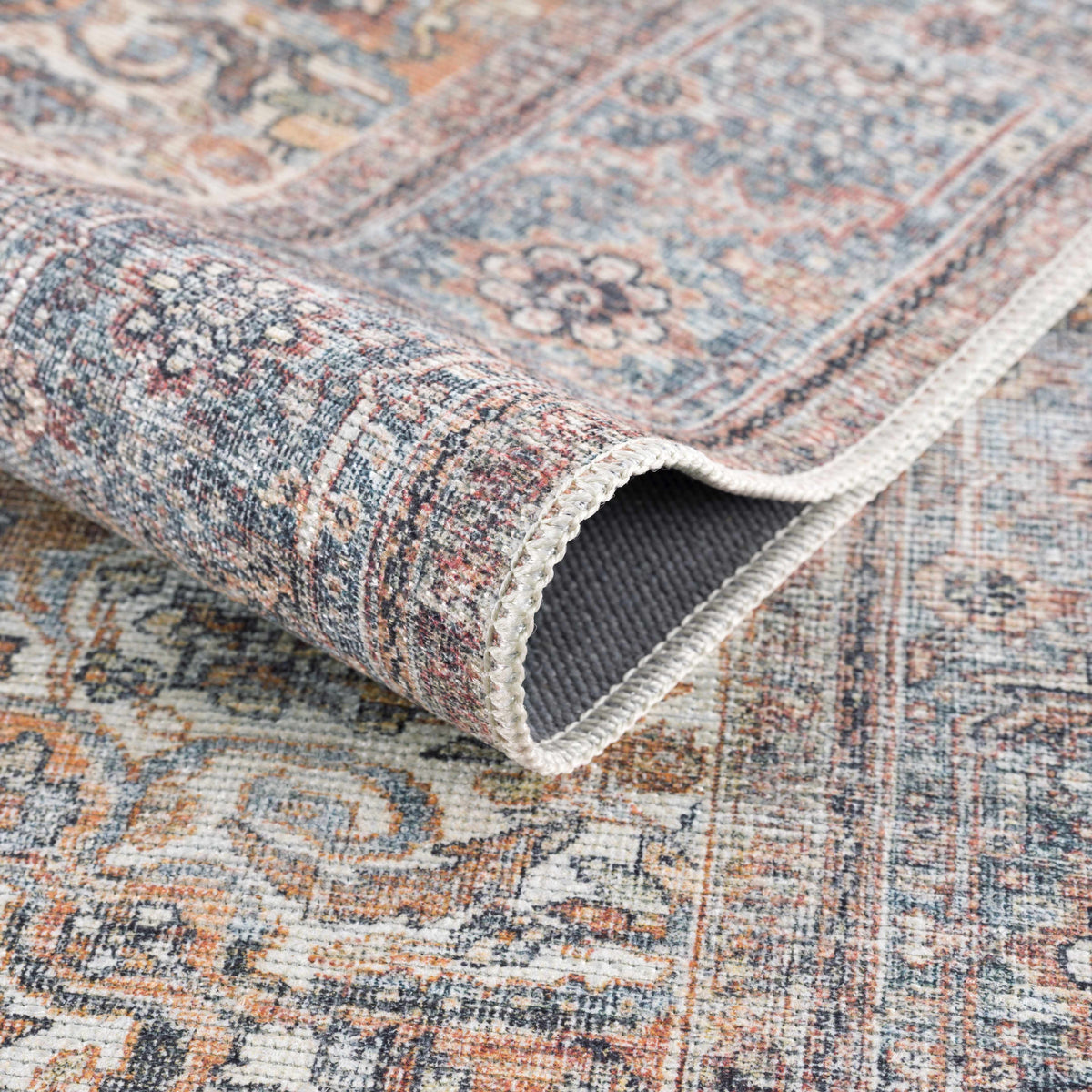 Rust Gardnertown Medallion Washable Area Rug - Clearance