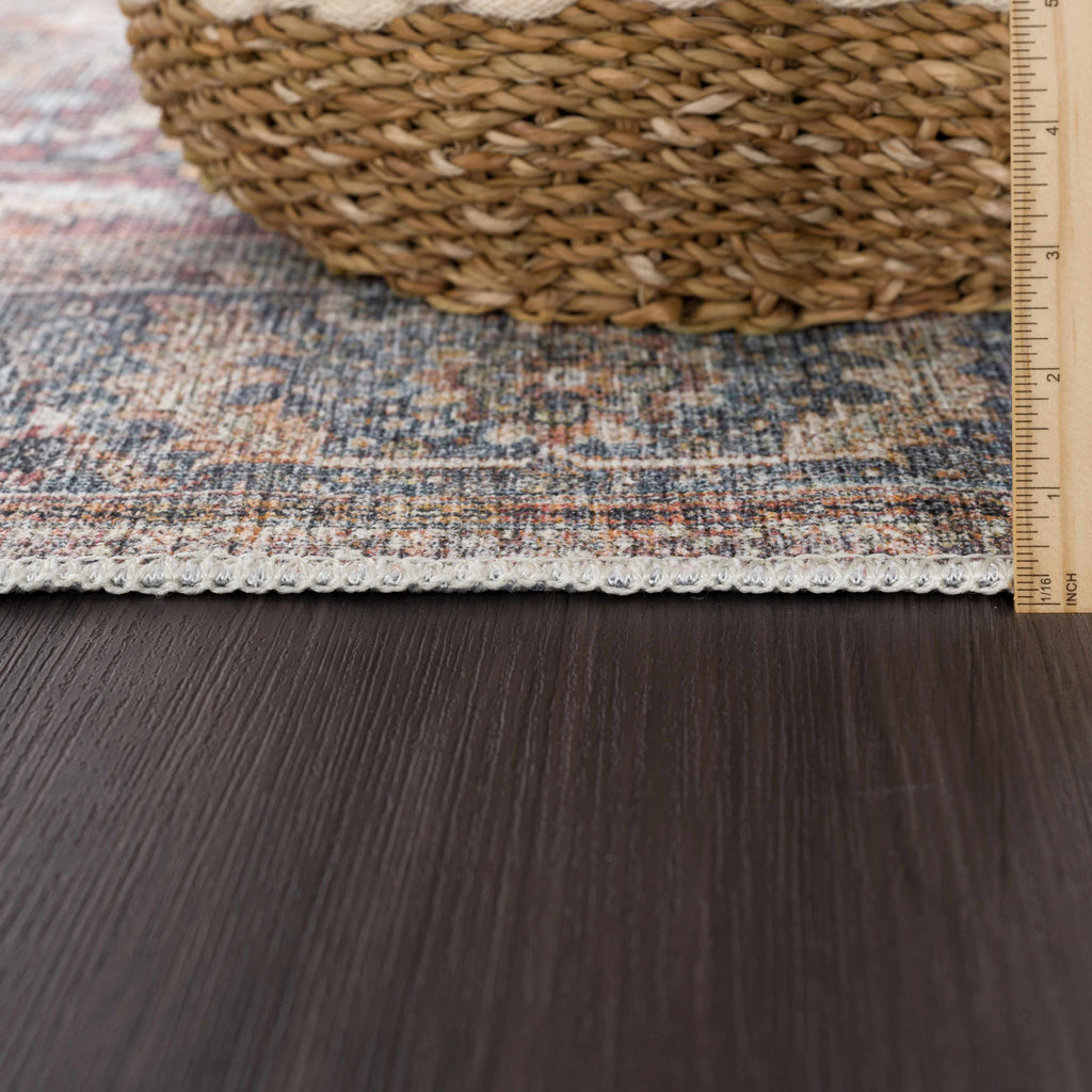 Rust Gardnertown Medallion Washable Area Rug - Clearance
