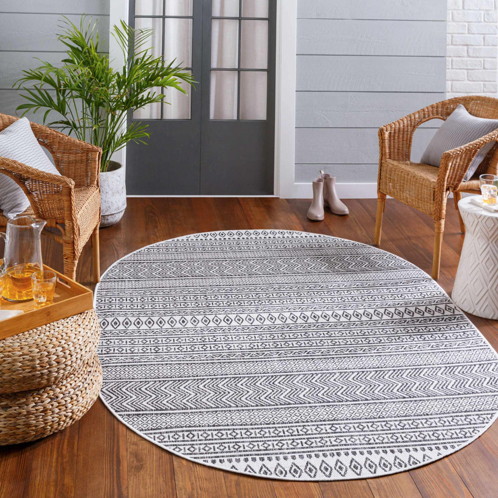 Imboden Black&White Outdoor Rug