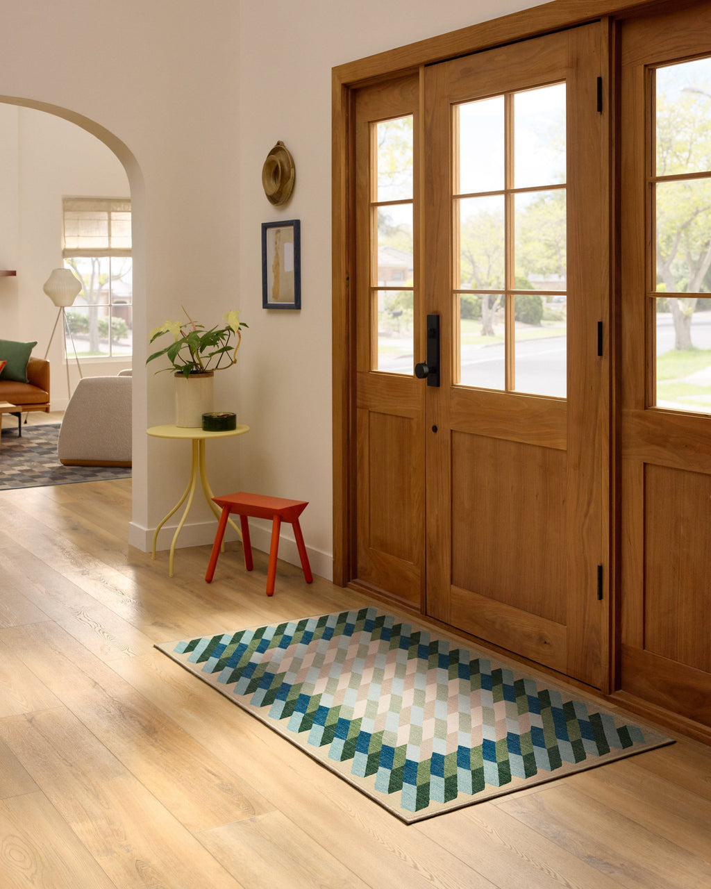 Echo Soft Teal Flatwoven Rug