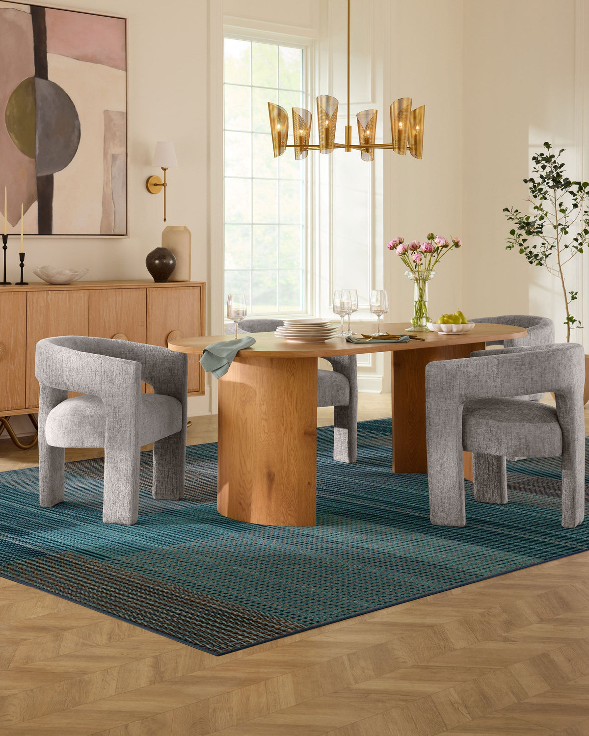 Eira Blue Flatwoven Rug
