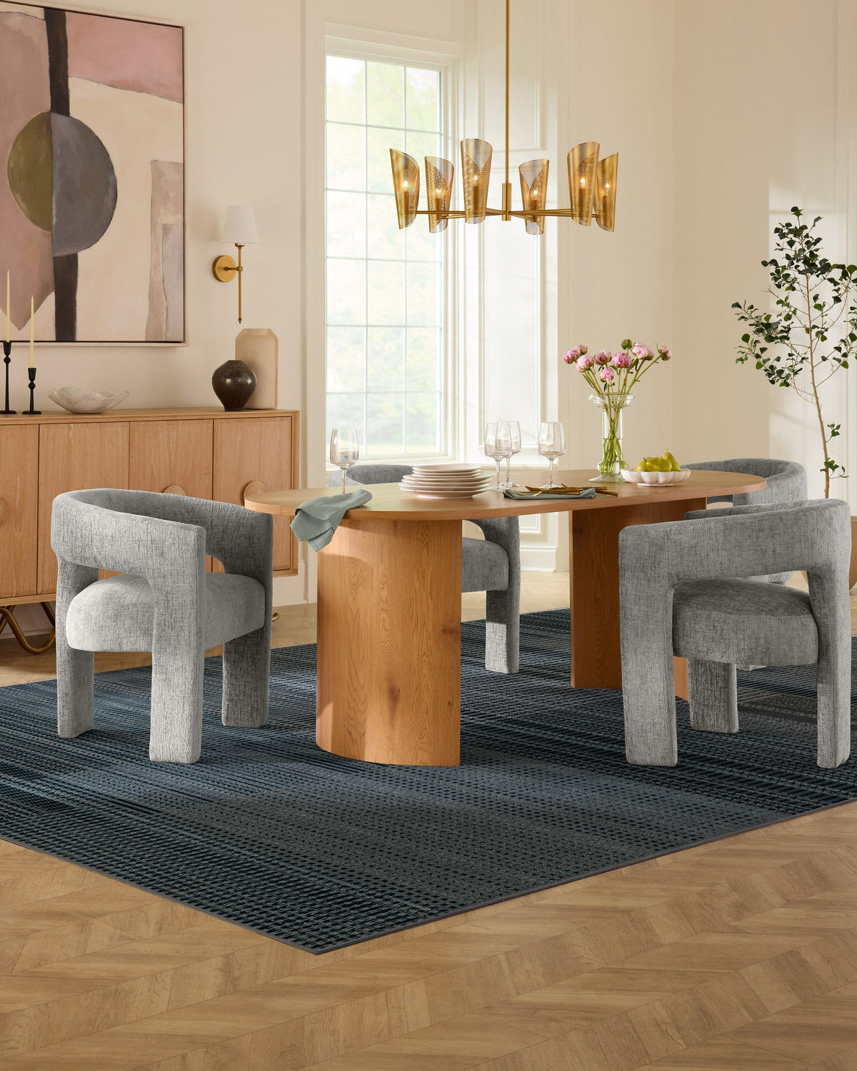 Eira Charcoal Flatwoven Rug