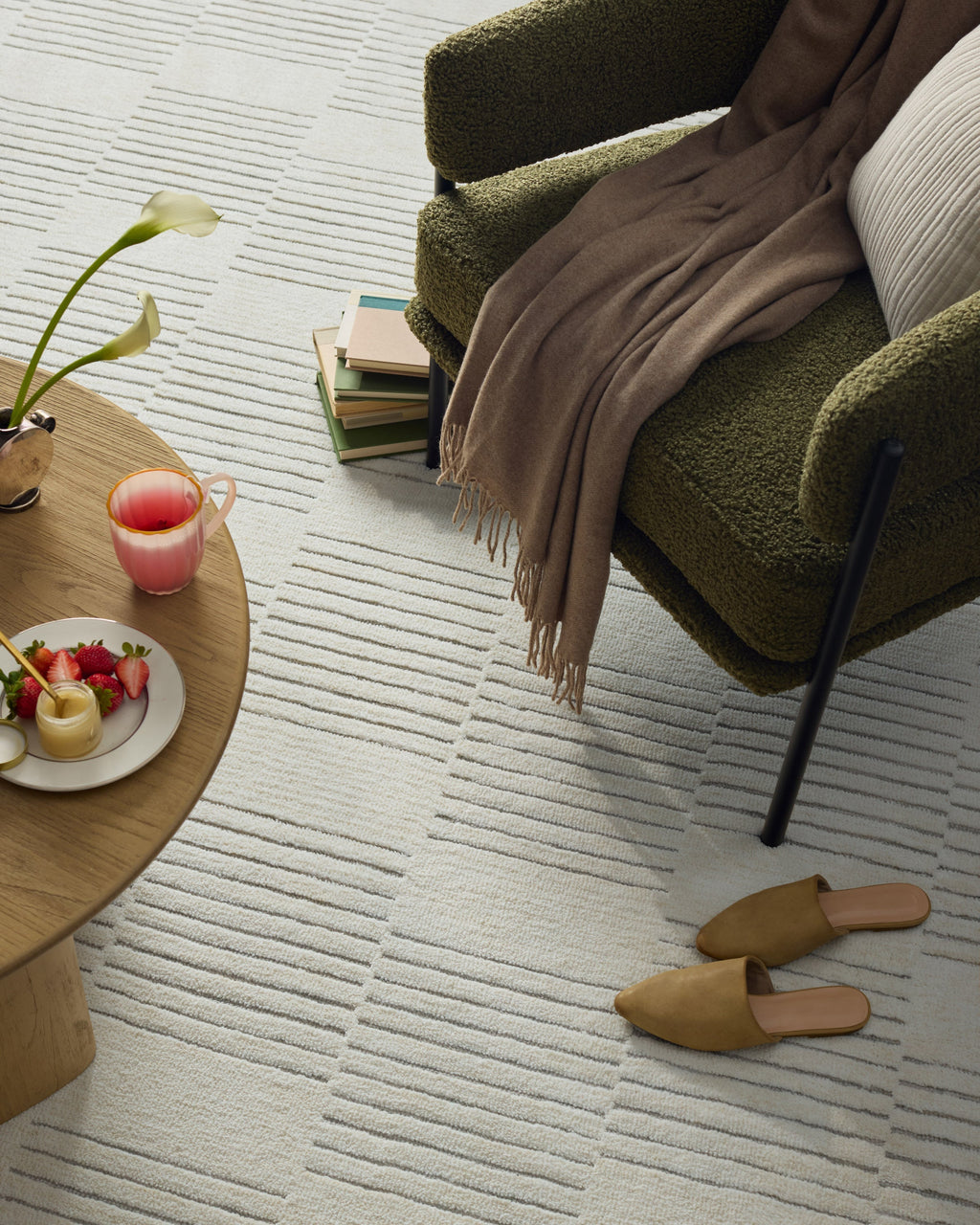 Ellis Soft White Plush Rug