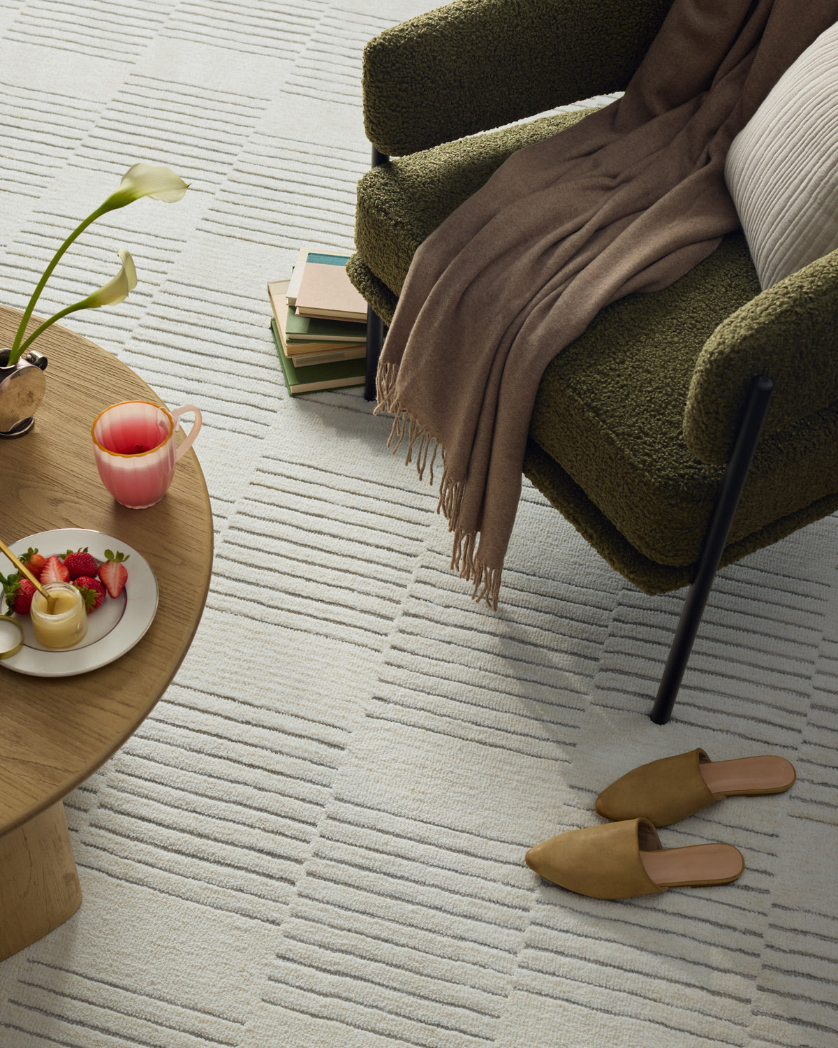 Ellis Soft White Plush Rug