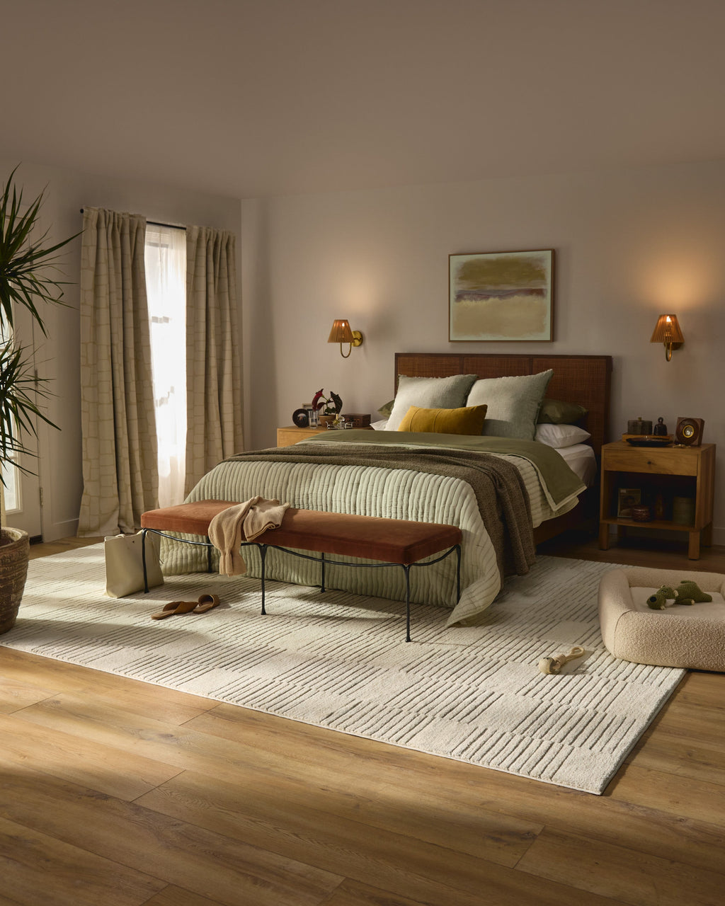 Ellis Soft White Plush Rug