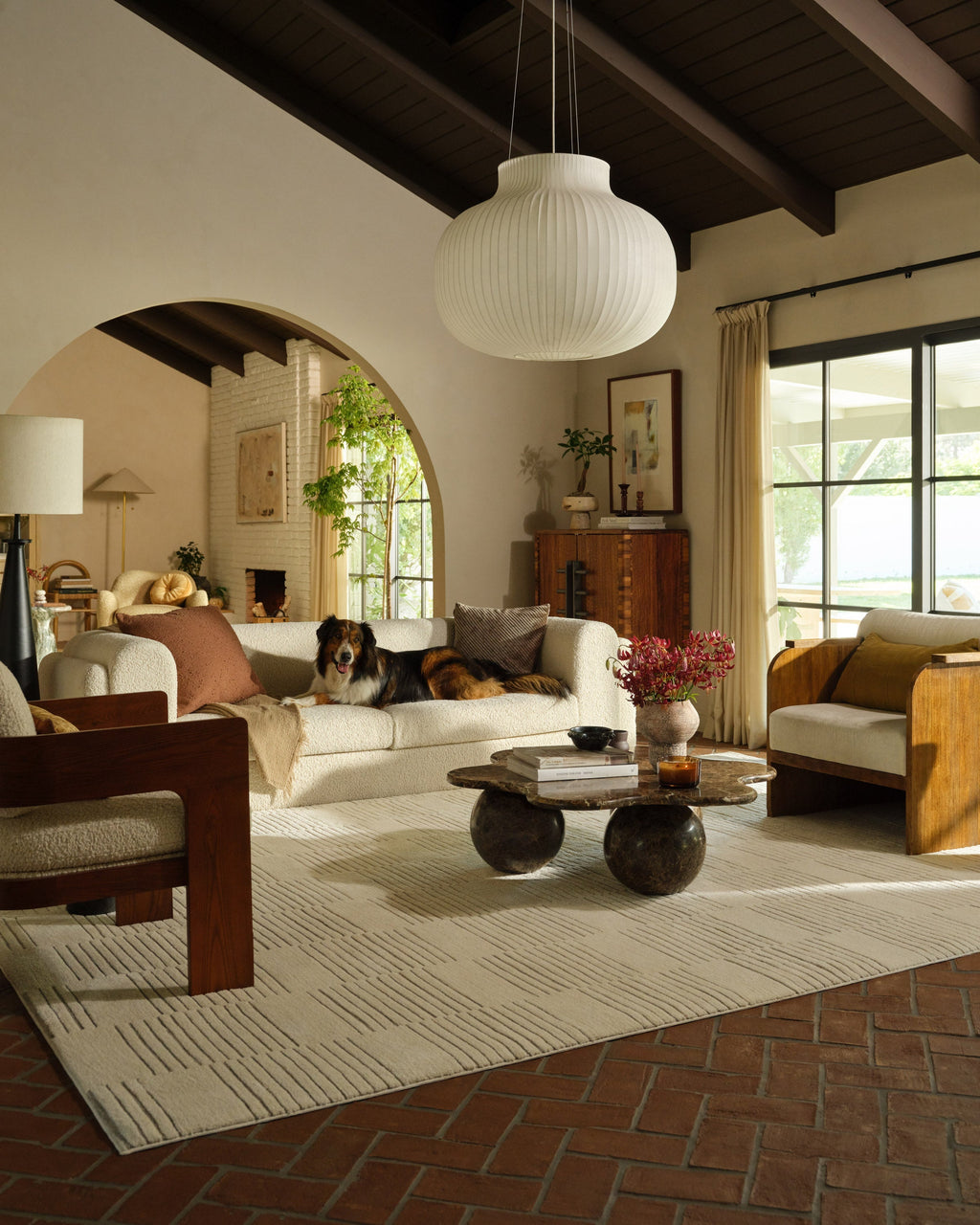 Ellis Soft White Plush Rug
