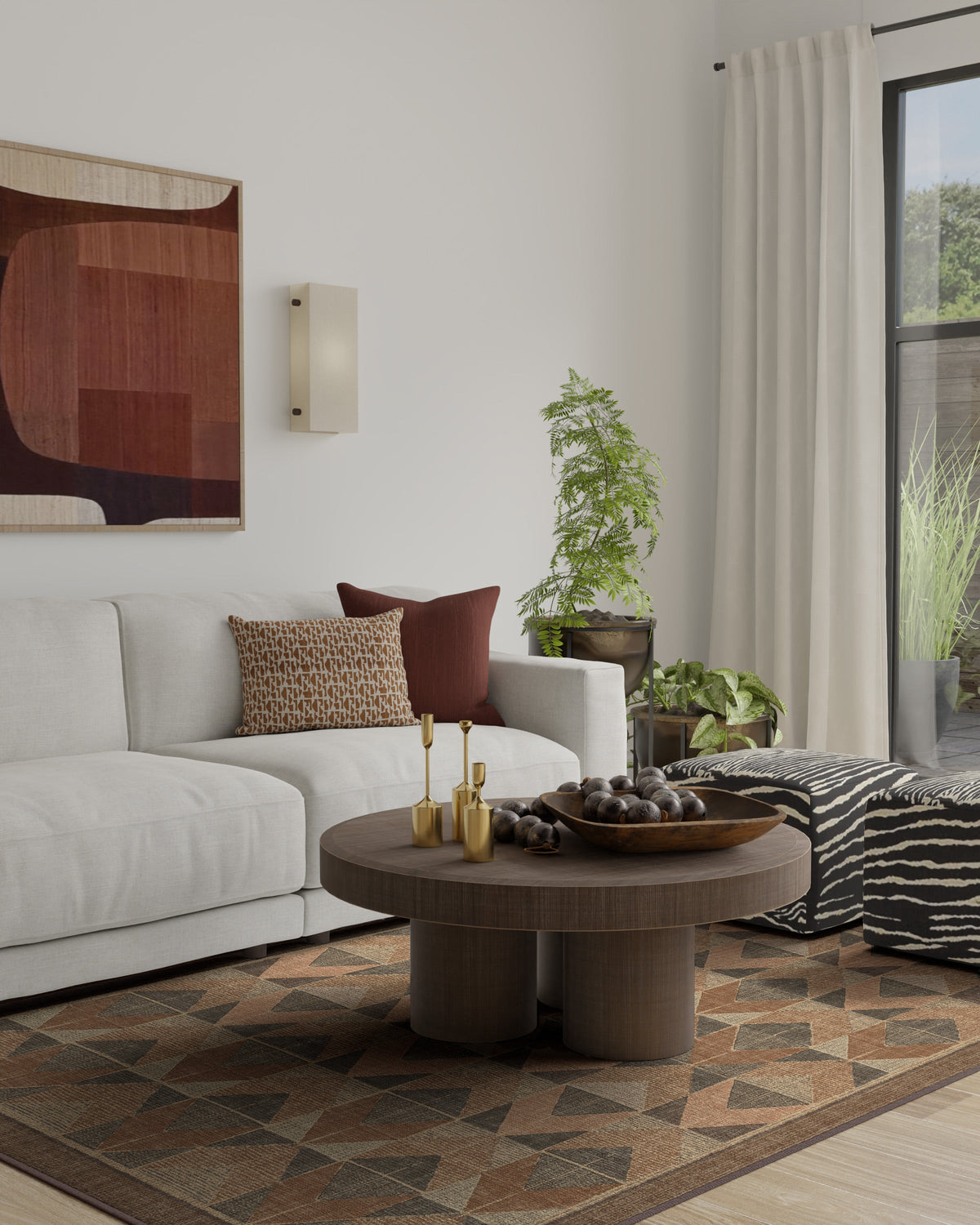 Ember Copper & Brown Flatwoven Rug
