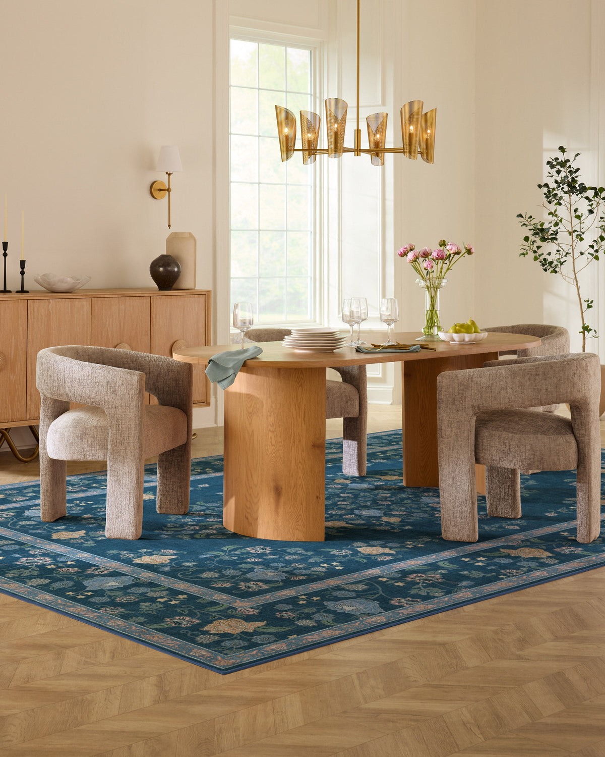 Emmeline Blue Multicolor Flatwoven Rug