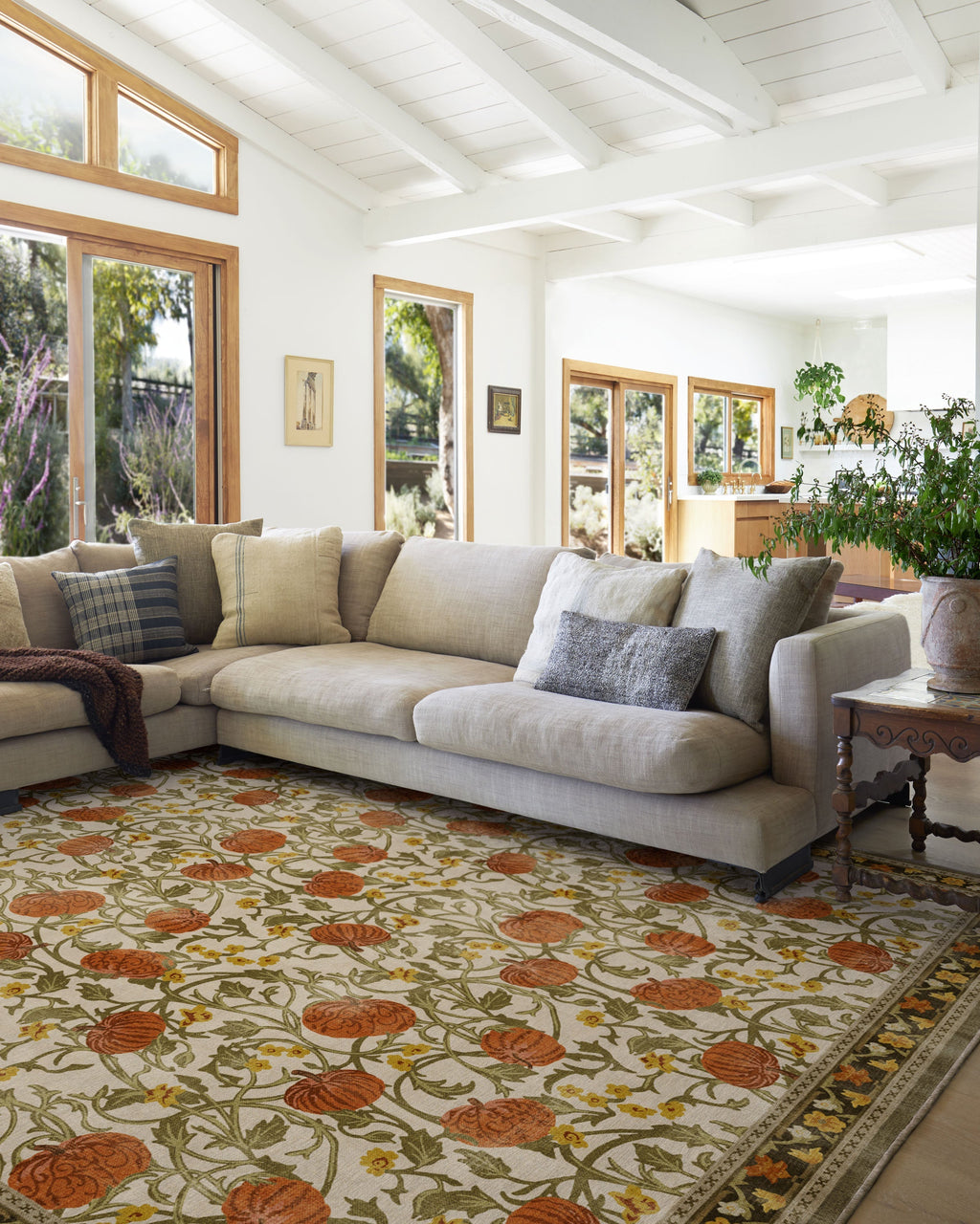Enchanted Vines Cream Multicolor Rug