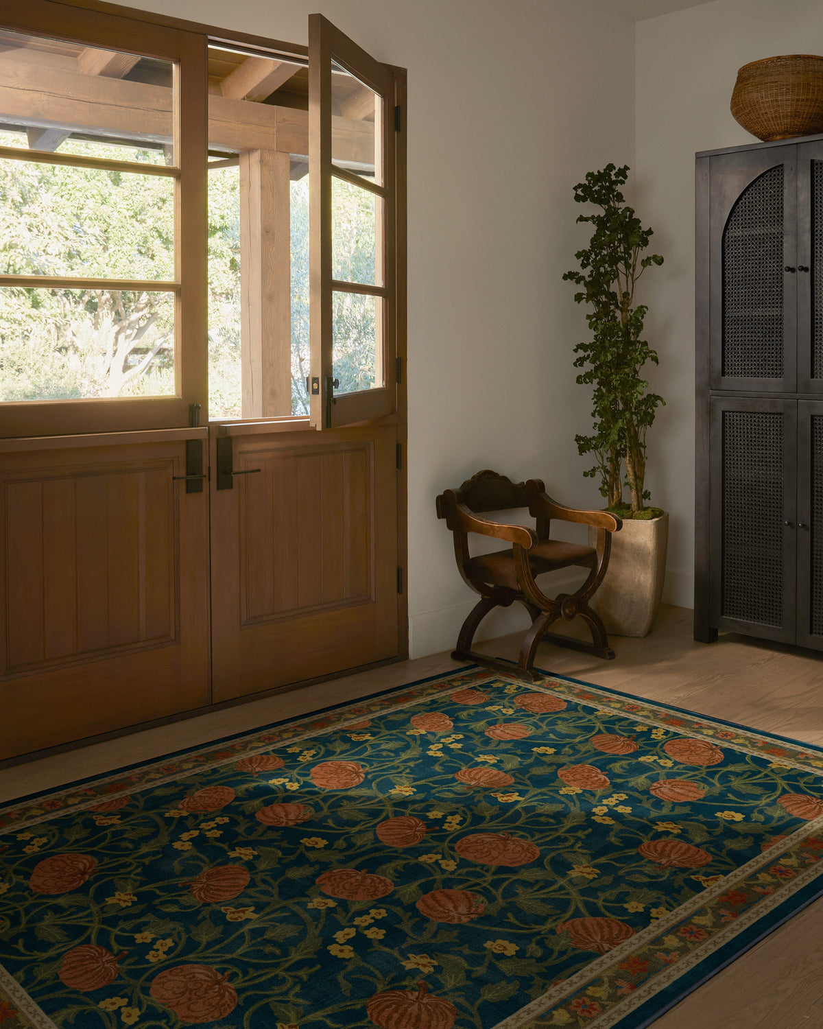 Enchanted Vines Navy Multicolor Flatwoven Rug