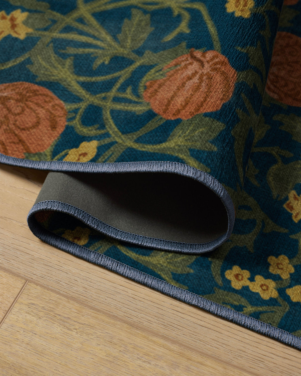 Enchanted Vines Navy Multicolor Flatwoven Rug
