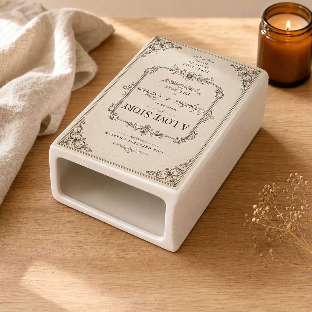 A New Chapter Begins With You - Personalized Ceramic Book Vase