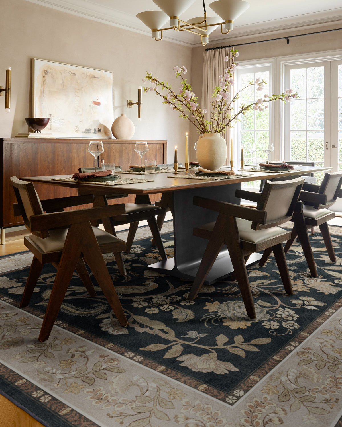 Ester Soft Black Flatwoven Rug
