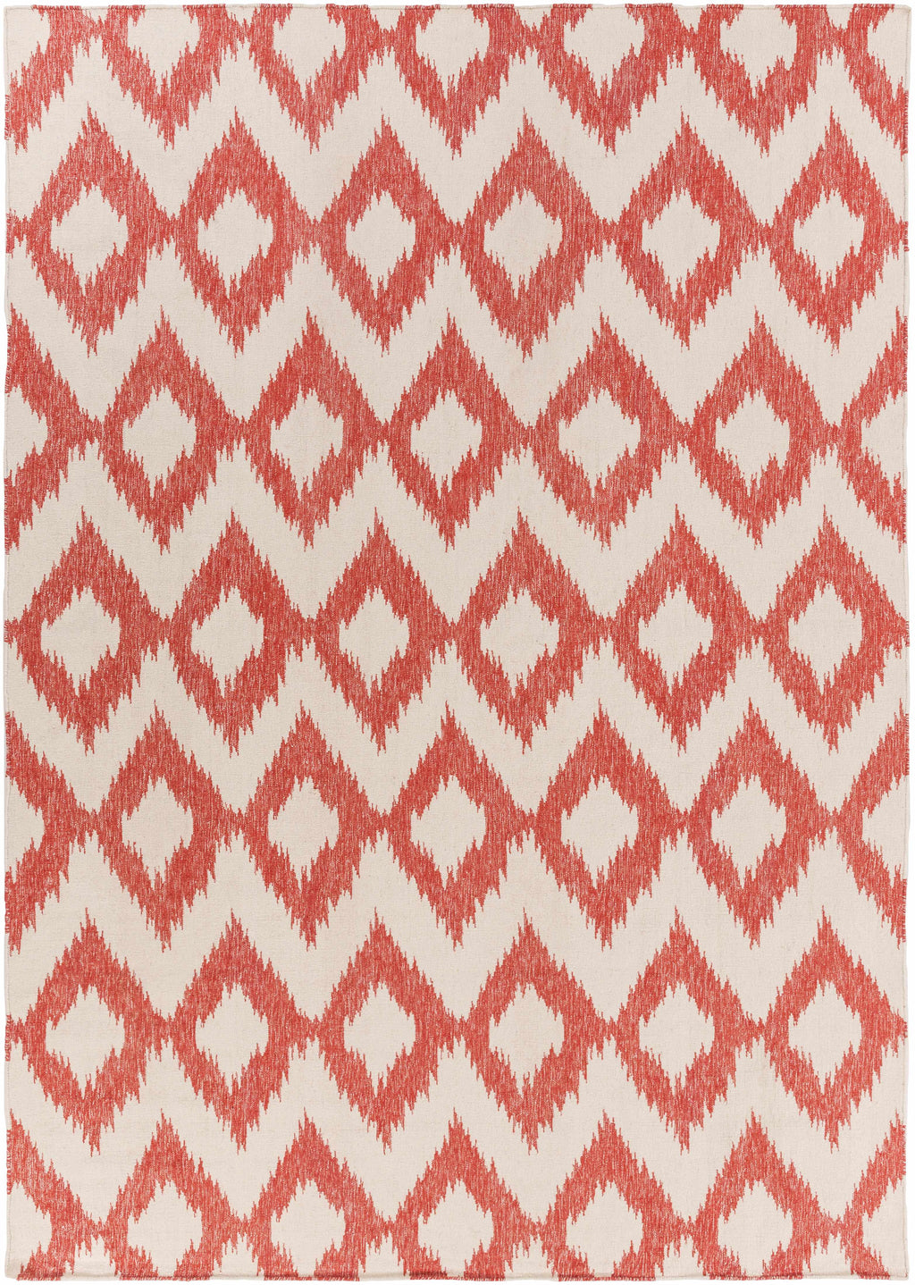 Oradell Red Ikat Wool Rug - Clearance