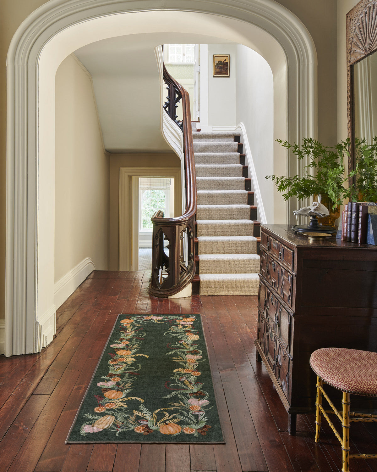 Fall Botanicals Green Rug