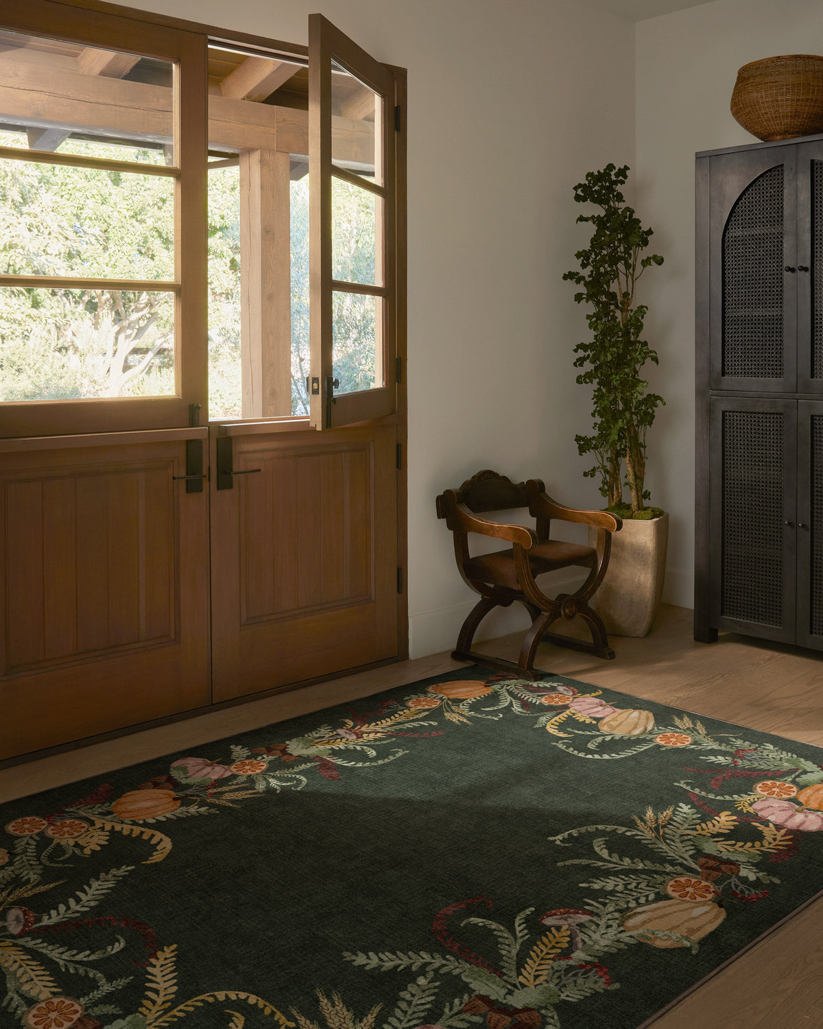 Fall Botanicals Green Flatwoven Rug