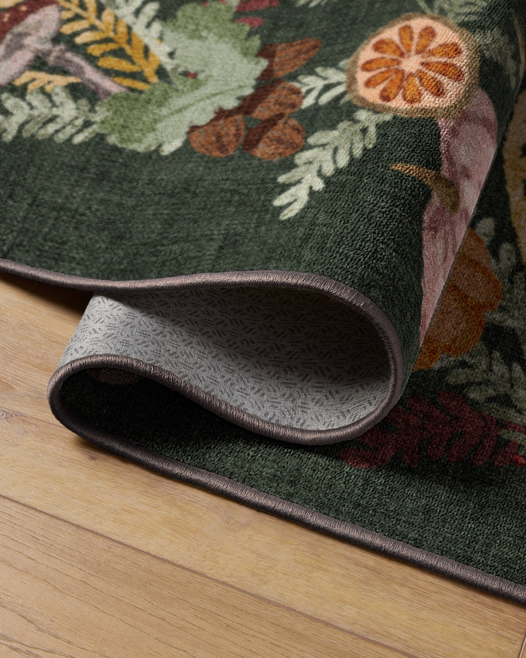 Fall Botanicals Green Rug
