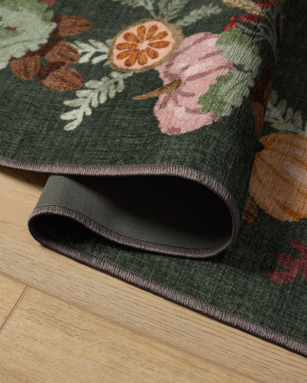 Fall Botanicals Green Flatwoven Rug
