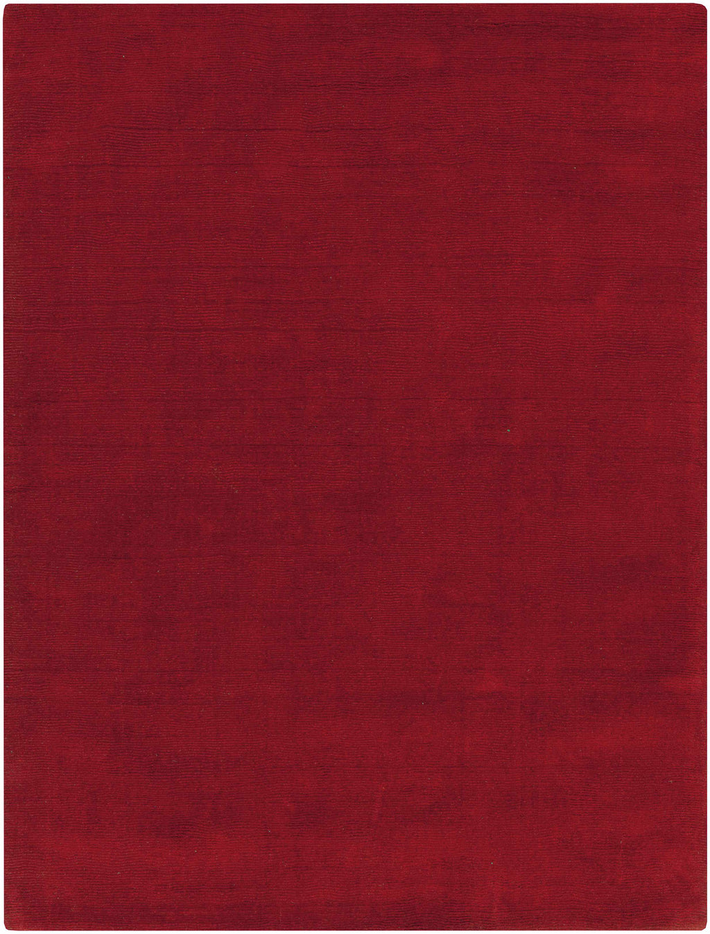 Brockton Solid Wool Crimson Red Area Rug - Clearance