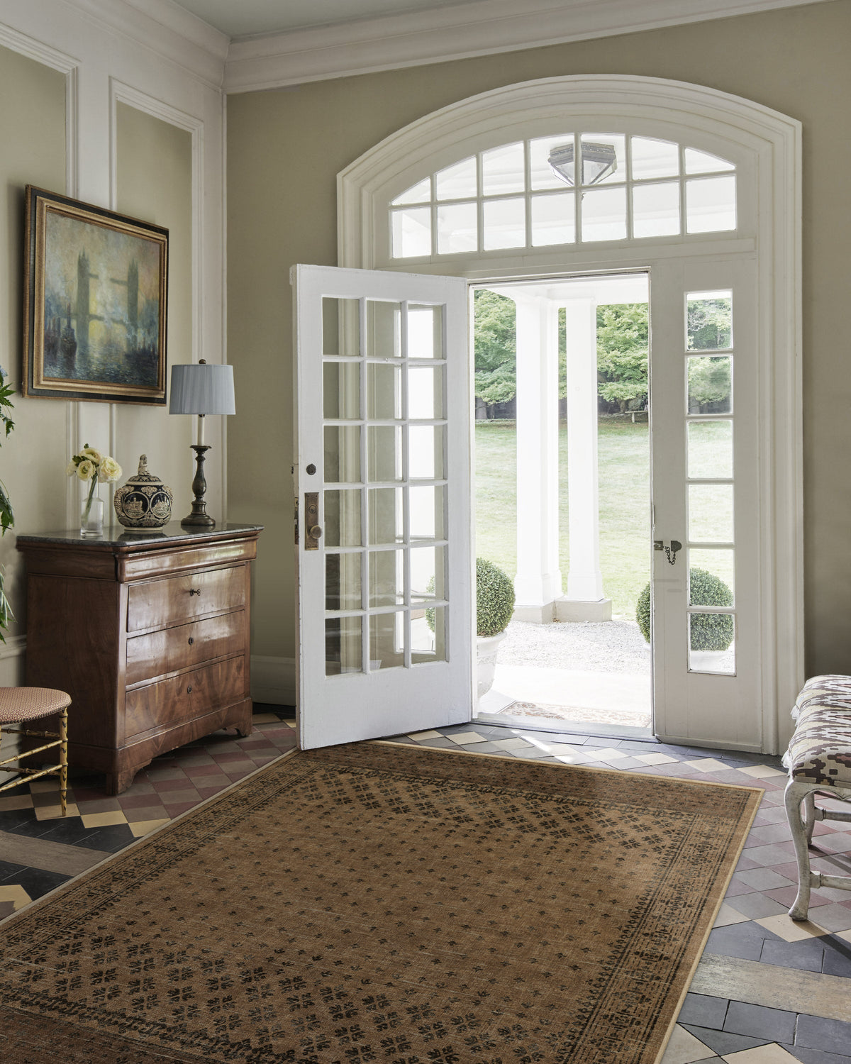 Fernanda Black & Tan Flatwoven Rug