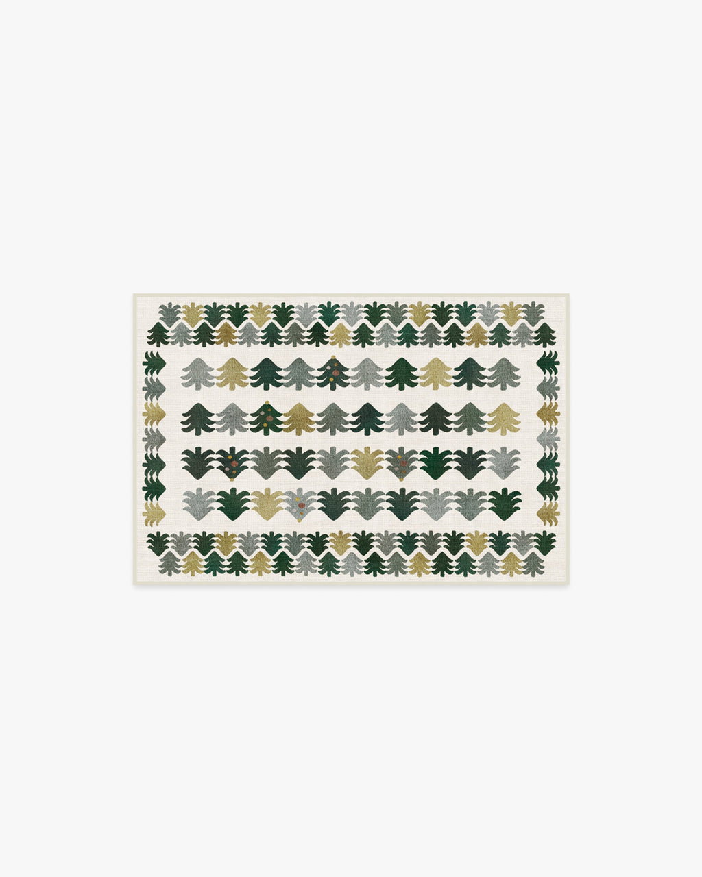 Festive Forest Green Flatwoven Rug