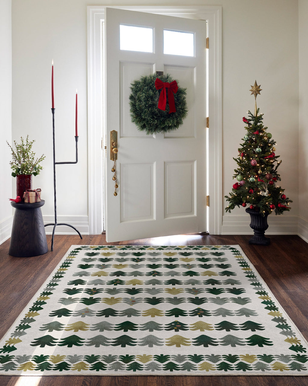 Festive Forest Green Rug