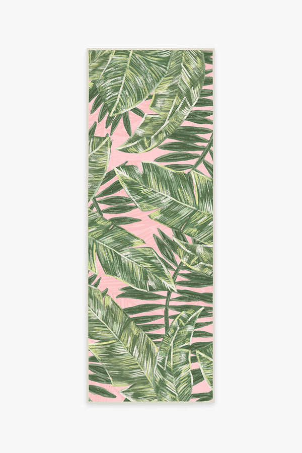 Filifera Palm Pink Outdoor Rug