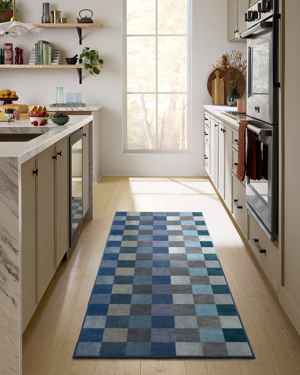 Flux Blue Flatwoven Rug