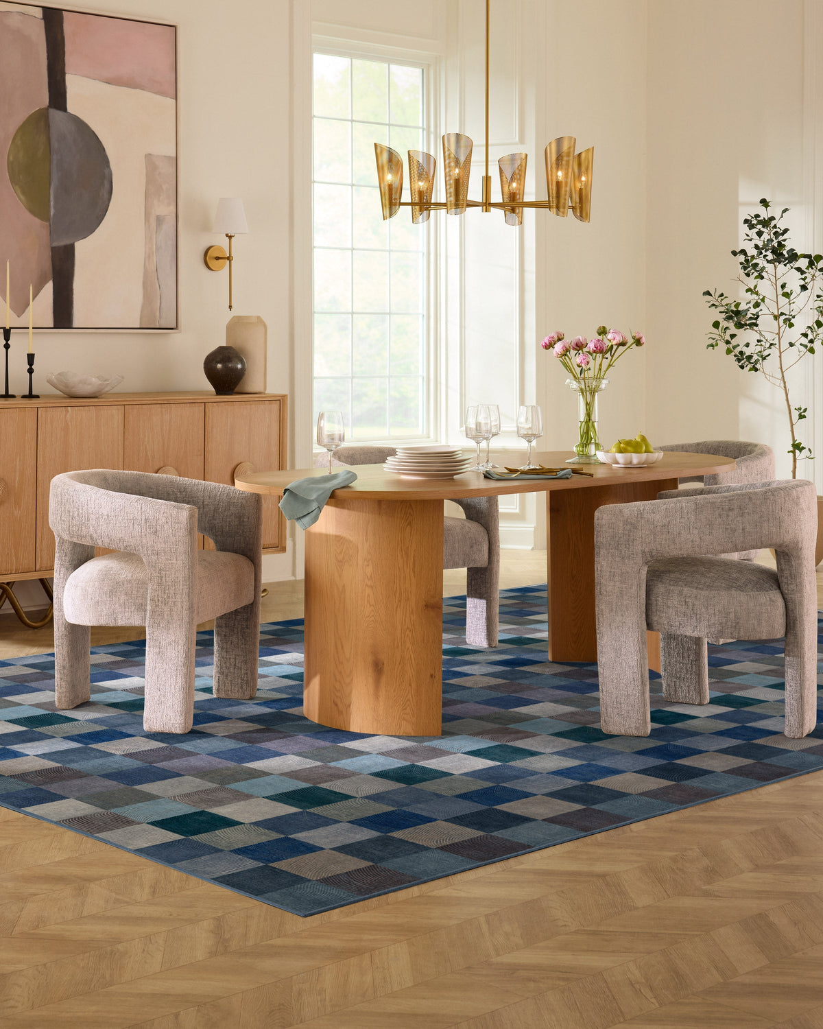Flux Blue Flatwoven Rug