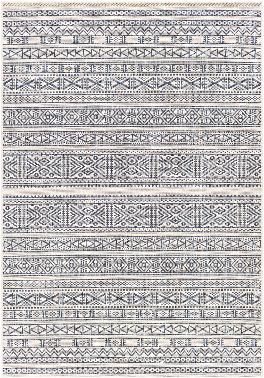 Freshwater White&Blue Outdoor Rug - Clearance