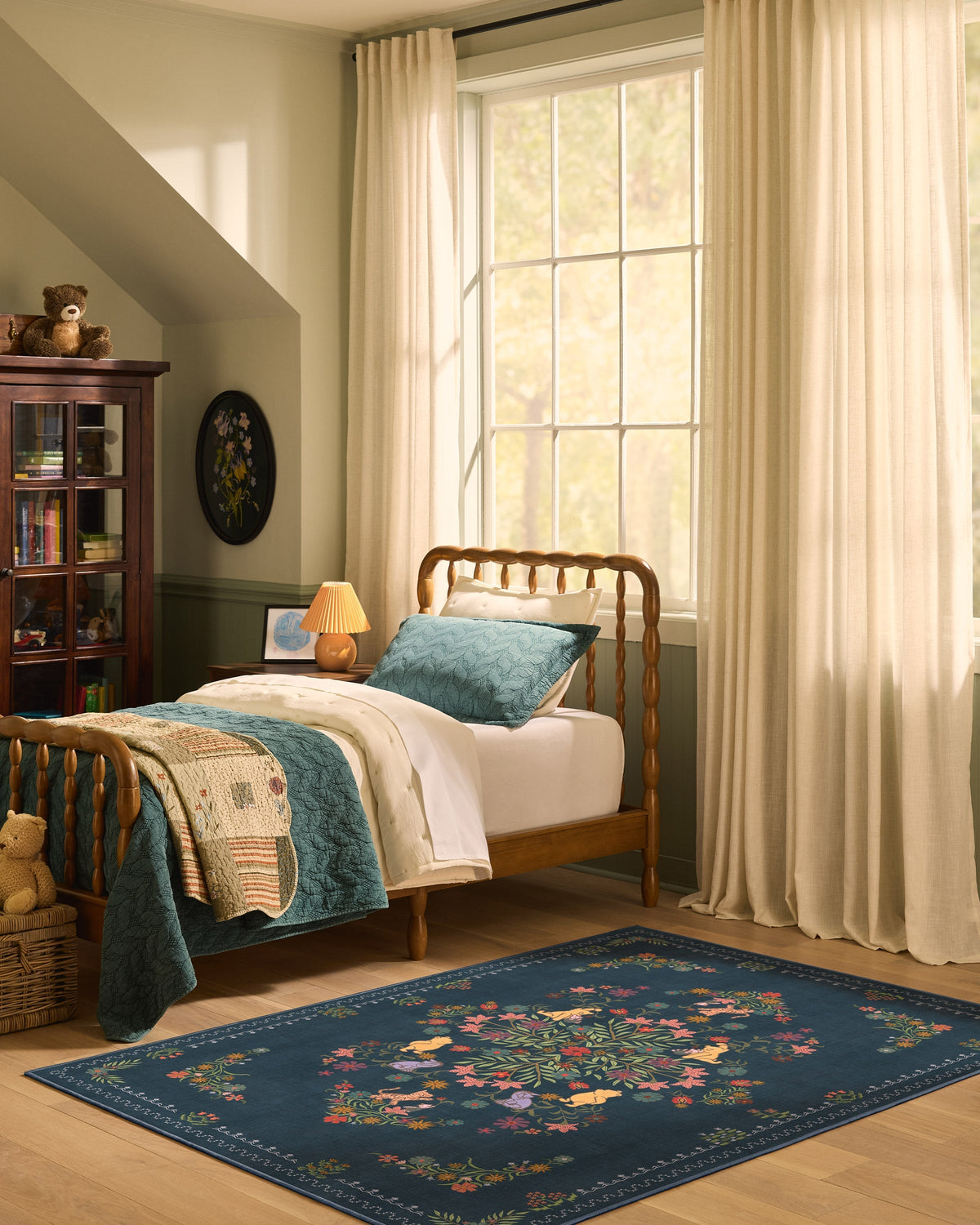 Friendship Garden Blue Multicolor Rug