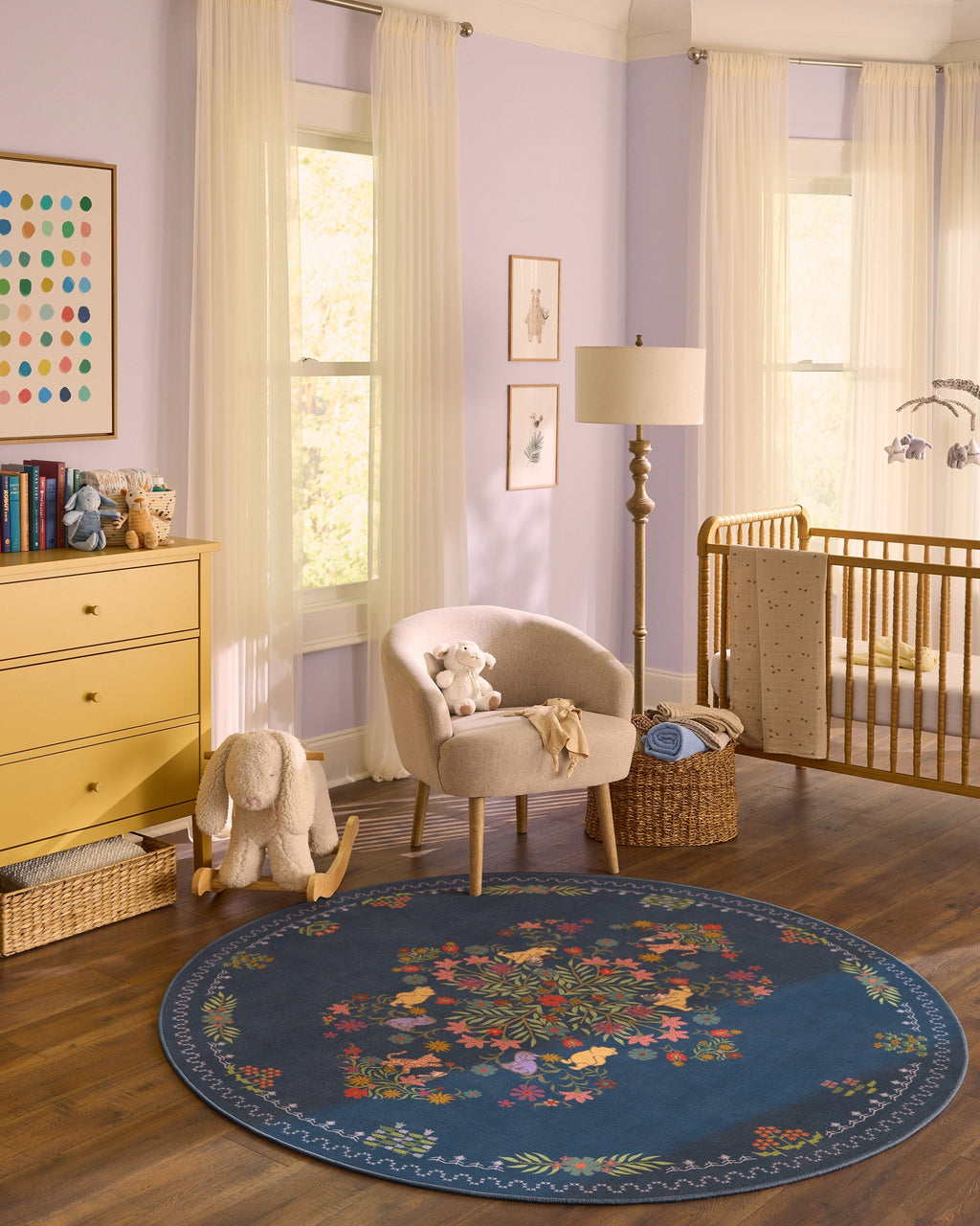 Friendship Garden Blue Multicolor Rug