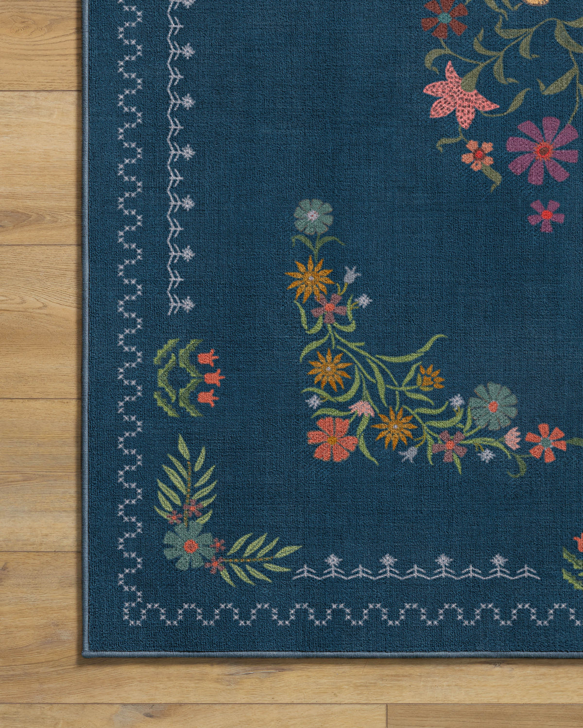 Friendship Garden Blue Multicolor Rug