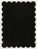 Pidaa Cream Border Machine Woven Polyester Washable Area Rug